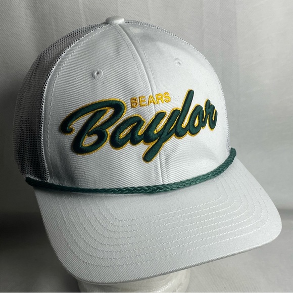 Baylor Bears Script Snapback Cap Collegiate White Fan Favorite Fisherman Hat - Picture 1 of 13